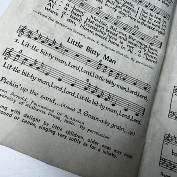 Vintage Alabama Sings Song Book, Cooperative Recreation Service, 1954